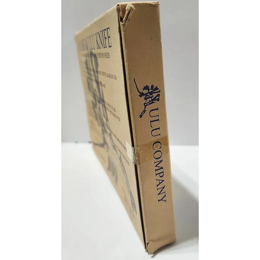 Alaska Ulu Company Exotic Wood Ulu Knife & Display Stand New in Box